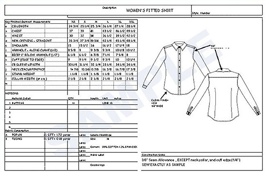 technicall details for manufacturing